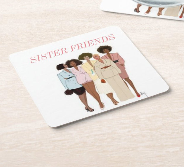 Sisters Friends time I Paper Coaster
