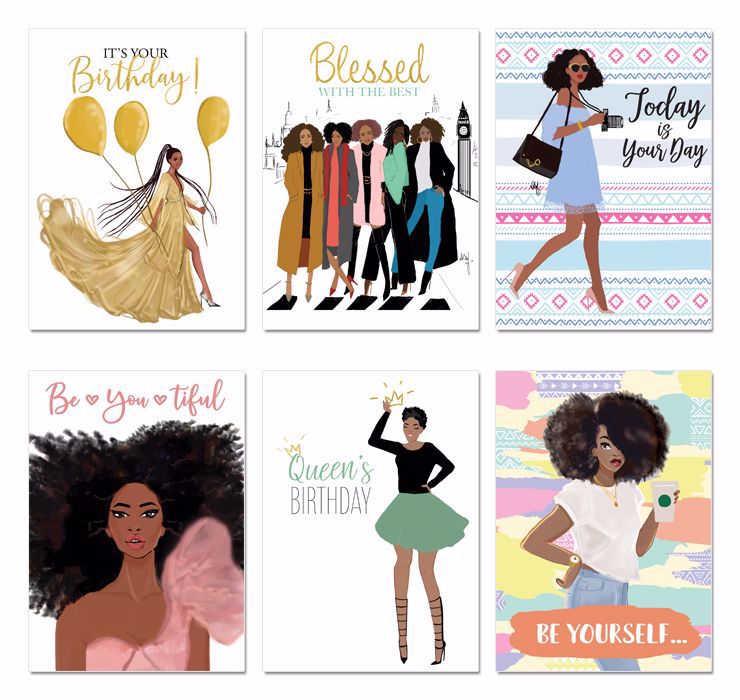 Boxed Greeting Cards (Set of 6) - "Girlfriends Series"