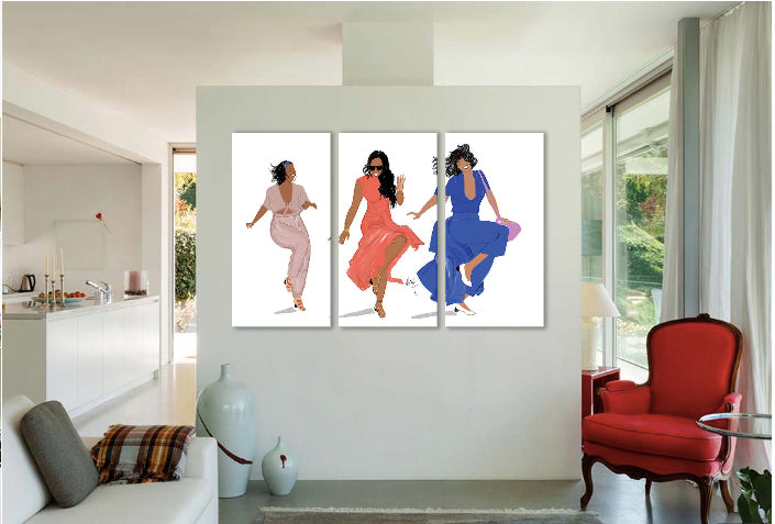 " 3 Girls Have Fun" |Canvas Print - Nicholle Kobi