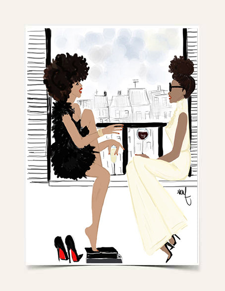 "Black Girl x Balcony" | Art Print - Nicholle Kobi