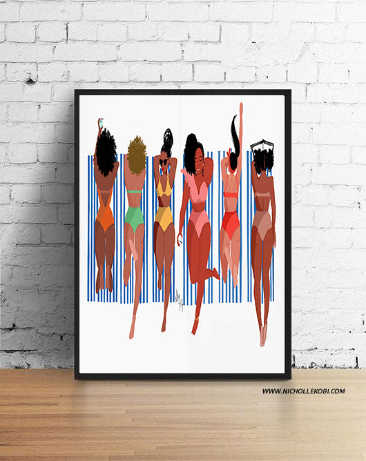" Beach Girls" | Art Print