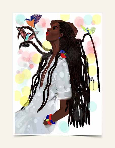 ORIGINAL ART " Rebeka " | Art Print - Nicholle Kobi