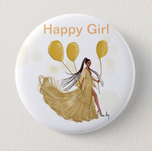 Happy Girl Pin