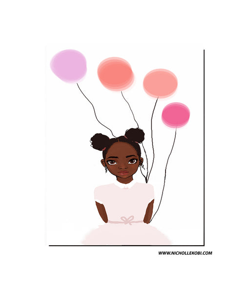 "Princess  x Balloons" | Art Print - Nicholle Kobi