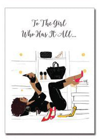 The Girl Who Has It All | Greeting Card - Nicholle Kobi