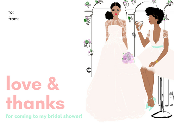 "Bridal Shower Thanks" | Postcards - Nicholle Kobi