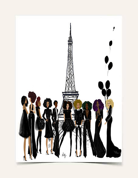 "Parisian Noire" | Art Print - Nicholle Kobi