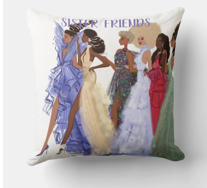 Sister Friends Pillow 4 I Nicholle Kobi
