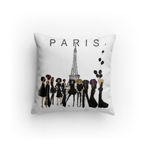 Noire Parisian Edition I Accent Square Pillow