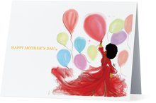 Black Magical Balloons | Greeting Card - Nicholle Kobi