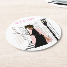 Pink Lady I Paper Coaster