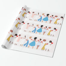 Glossy Wrapping Paper, 30" x 6' Wrapping PaperI  Sister Friends
