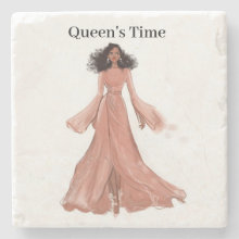Queen's Time I Stone Mable Coaster