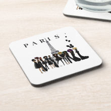 Parisian Noire  Hard plastic coaster
