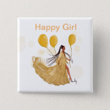 Happy Girl Pin