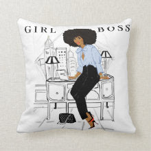 Girl Boss I Square Pillows