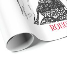 Glossy Wrapping Paper, 30" x 6' Wrapping Paper I  Rouge Noir